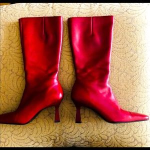 Red boots Nine West